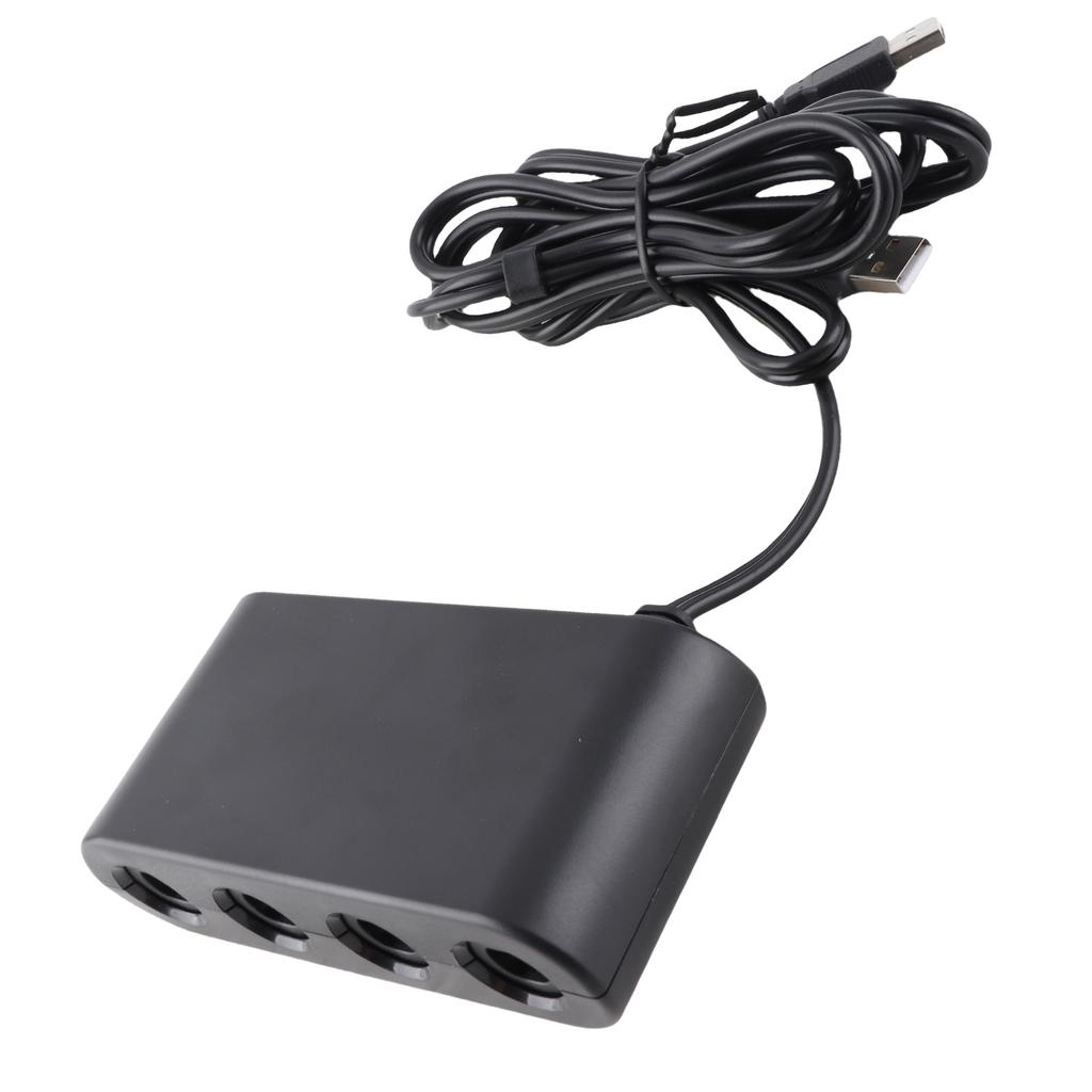 GC Controller Adapter 4 Ports 3 in 1 Game Controller Adapter with Turobo Function for Switch for PC