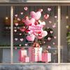 Yousheng Valentine's Day Window Clings Large Red Pink Heart Window Stickers Double-Sided Reusable Decals for Wedding Anniversary Party Home Glass Door