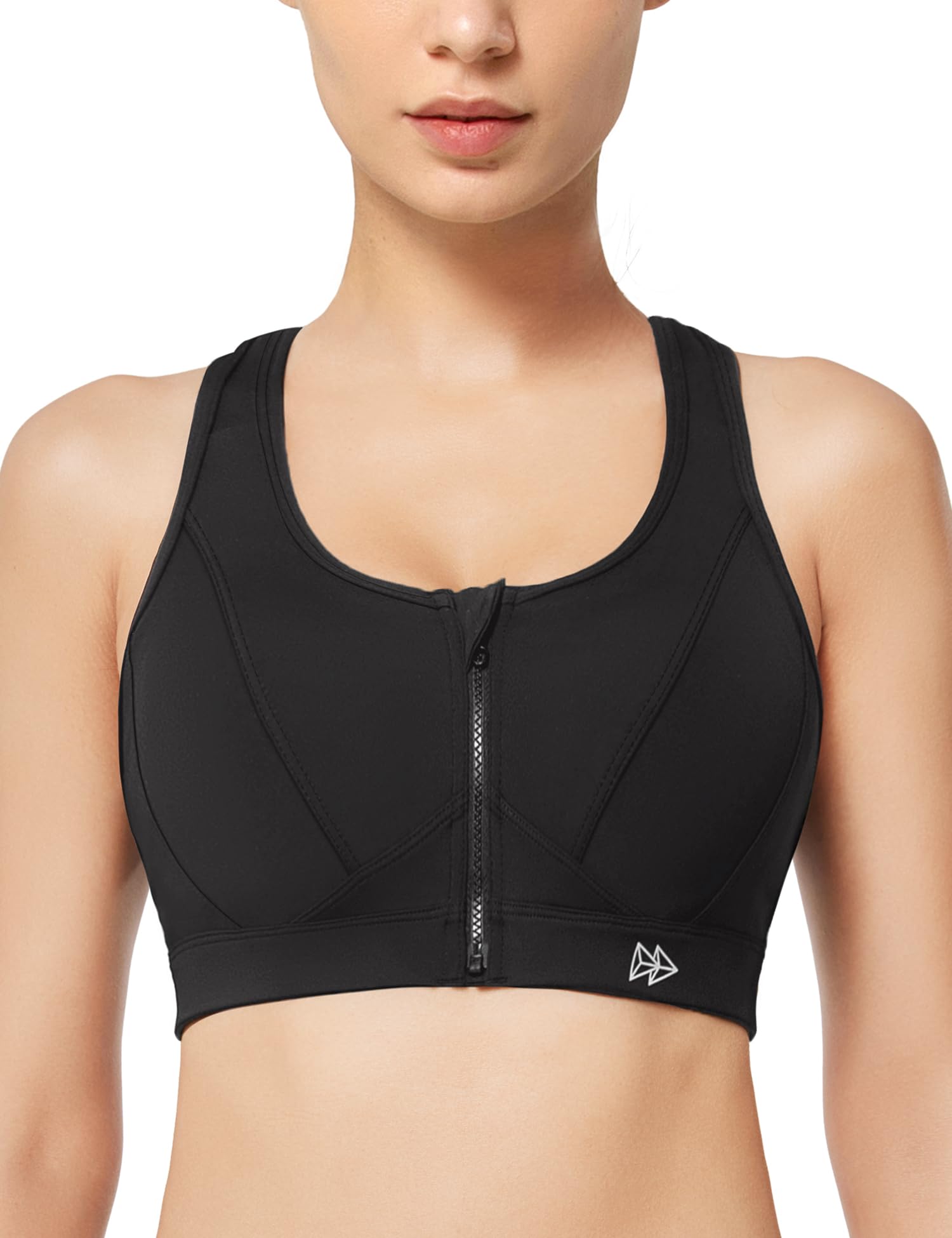 

Yvette Sports Front Sweat Quick Running Firm M Plus No-Sway Bra, Opening, Wicking, Drying, Fitness, Bra, Support, Women s, Black, чорний