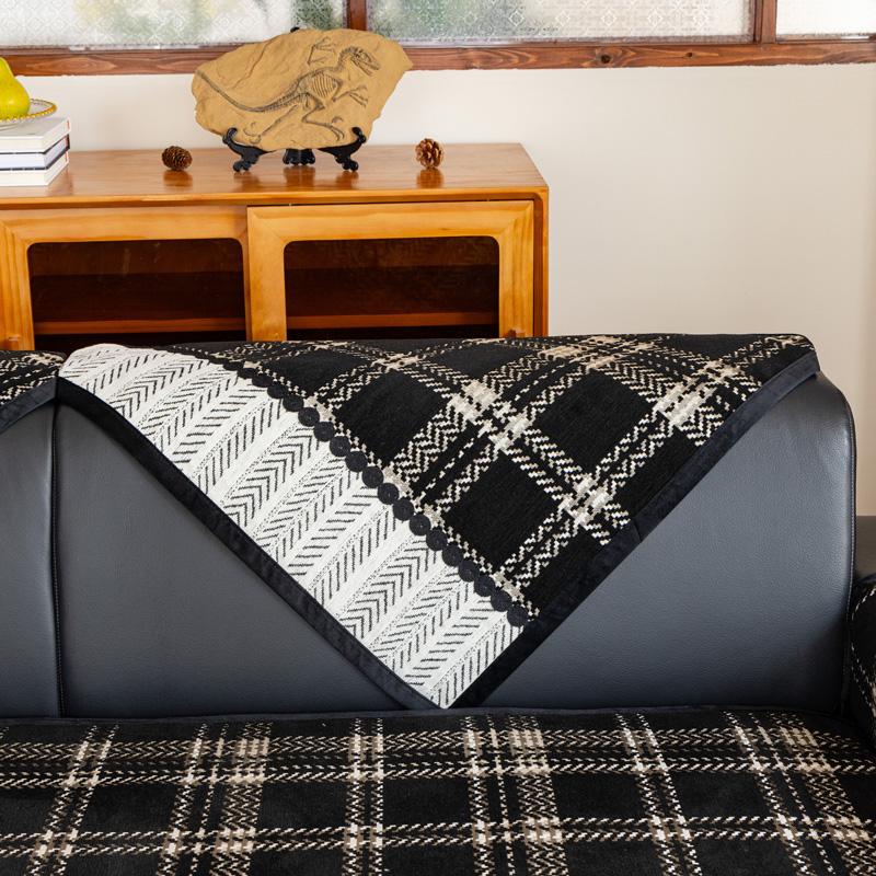 Chenille Sofa Cover Seat Cushion Non-slip Splicing Jacquard Couch Cover Sofa Towel Modern Light Luxury Universal Sofa Protection
