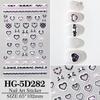 1/3Pcs Bow Lace Nail Stickers With Sweet Hearts Self Adhesive Nail Art Stickers Decals Japanese Winter Knit Lace Decoration