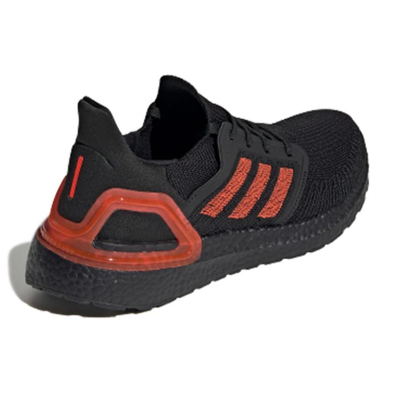 Adidas Ultra Boost 20 Black Solar Red Sneakers EG0698