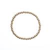 Fashion Jewelry Gold Plated Waterproof Metal Ball High Quality Smooth Diameter 3/4/6/8mm Elastic Stainless Steel Bracelet