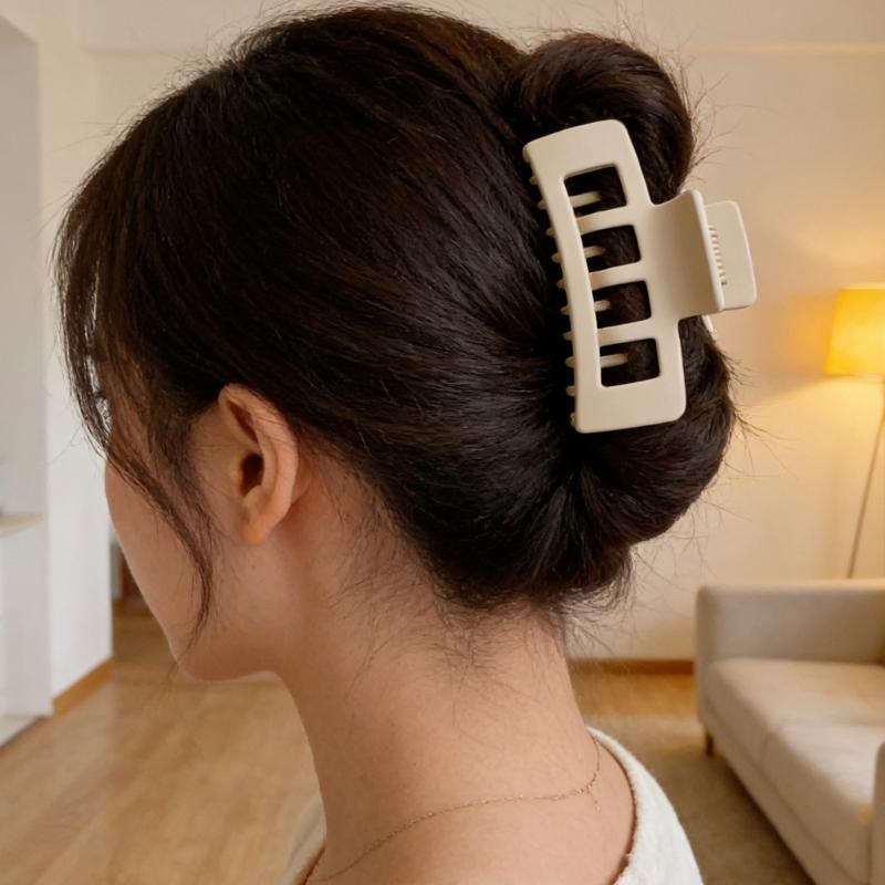 Square Plastic Hair Claw Clip For Women Secure Grip Lightweight Hair Accessory Hairpin For Comfort And Styling