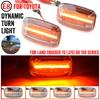 2pcs Dynamic LED Side Marker Light Flowing Water Turn Signal Lights Blinker Indicator For Toyota Land Cruiser 70 80 100 Series