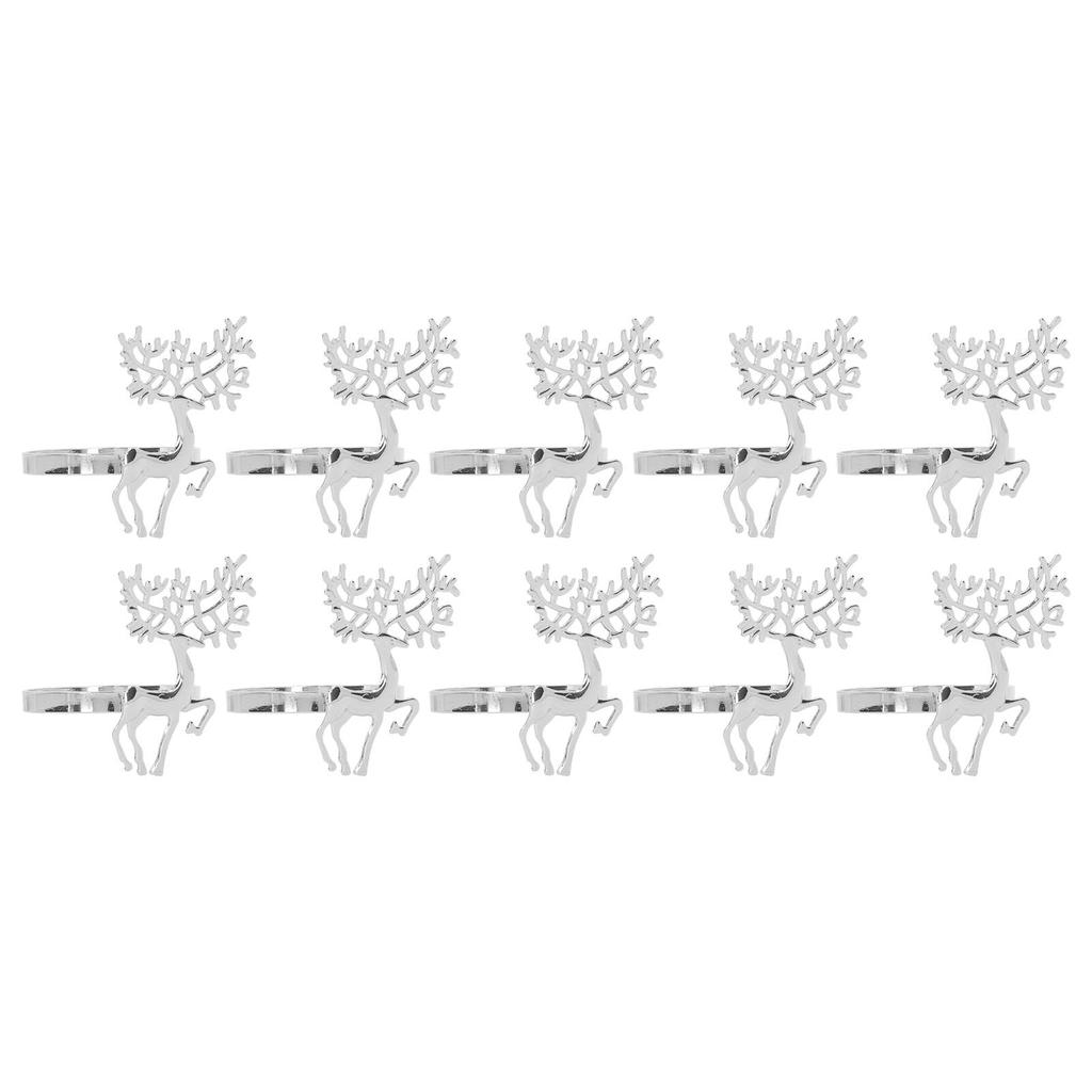 Christmas Napkin Ring Elegant Decorative Metal Deer Napkin Ring Holder for Wedding Party Daily