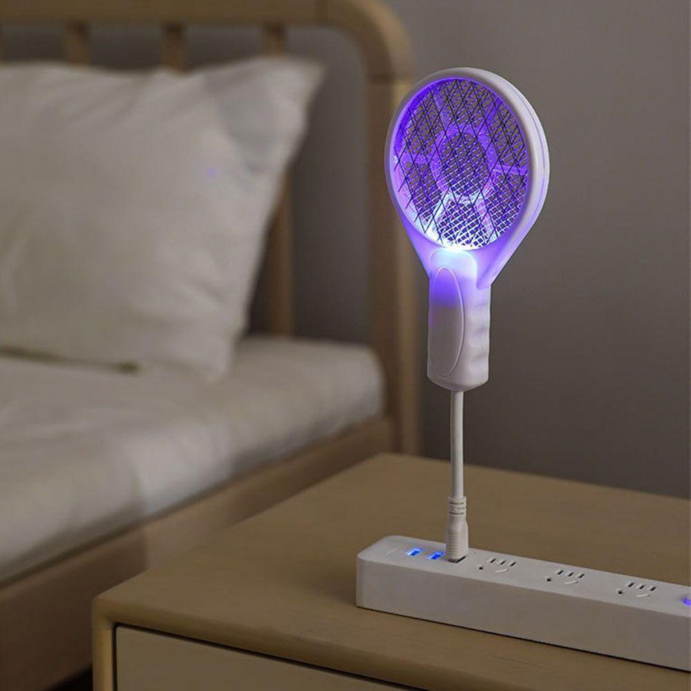 Mini Mosquito Swatter Trap USB Insect Racket Portable Mosquito Killing Lamp  Camping