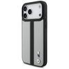 Etui BMW M Perforated Stripe Logo MagSafe na iPhone 17 Pro Max - szare