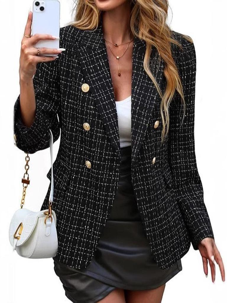 New Women's Solid Color Blazer Autumn Casual Fashion Street Style Jacket