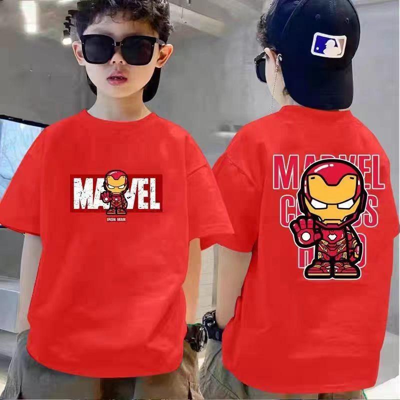 Boys' Short Sleeved T-shirt, Children's Cartoon Print, Summer Boys' Fashionable Top