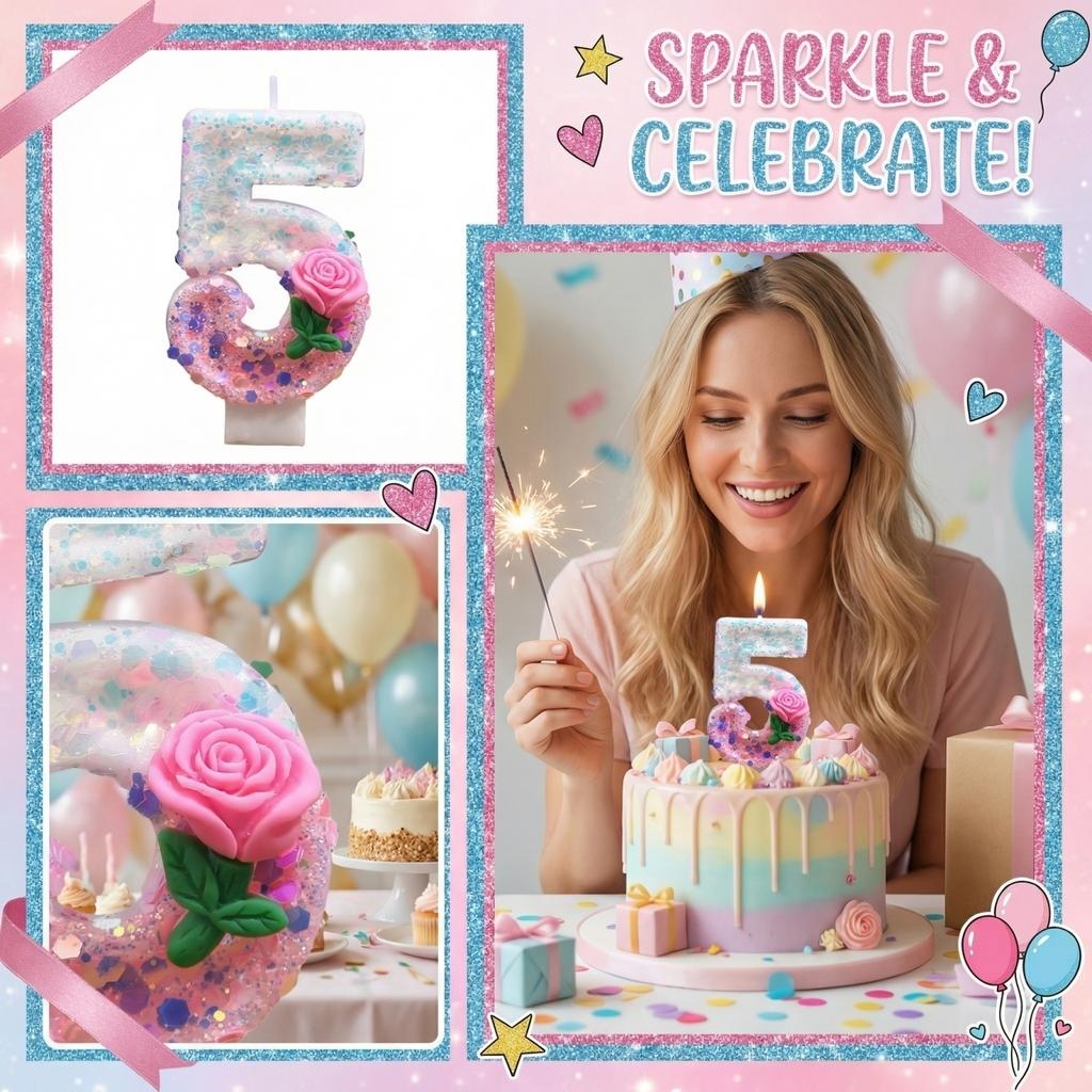 Fashion Cartoon Creative Birthday Candles Party Digital Candles