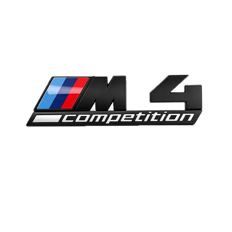 NTSM5 Glossy Black COMPETITION Bar Underlined Emblem For BMW Thunder Edition M1 M2 M3 M4 M5 M6 M7 M8 X3M X4M X5M X6M Car Trunk Sticker