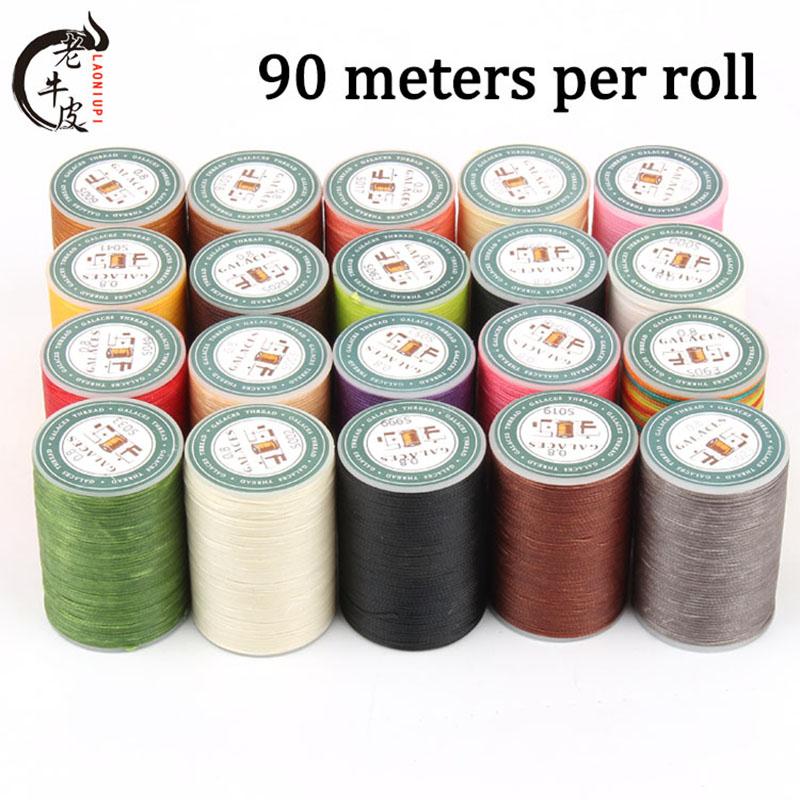 DIY Hand Sewn Leather Goods Wax Thread 0.8mm Hand Sewn Flat Wax Thread Leather Foreskin Leather Hand Sewn Thread
