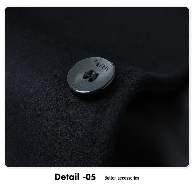 Heren Ultra-Lange Wollen Business Casual Jas - Hoogwaardige Grote Maten Bovenkleding voor Mannen van Middelbare Leeftijd en Jongeren