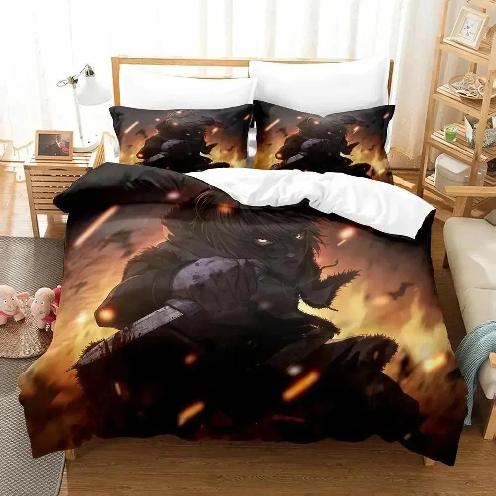 Comforter Anime Vinland Saga Bedding Set Bed Set Comforter King Queen Size Boys Adult Bedding Set