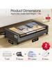 Under Bed Storage Containers 2Pack with Wheels Rolling Underbed Shoe Storage Organizer Metal Drawer