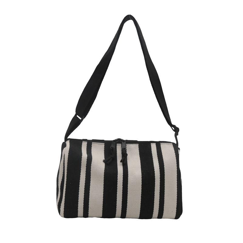 Trendy High-quality Colorful Striped Tote Bag Stylish Shoulder Bag For Daily Use