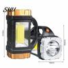 LED Torchlight Portable Lamp Solar Flashlight with Handle USB Rechargeable 7 Modes High-intensity High Lumens IPX5 Waterproof Work Light Camping Torch