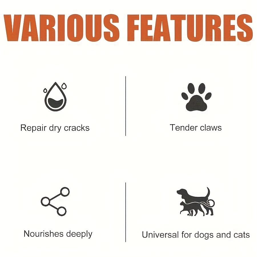 Pet Paw Crack Repair Cream, Dog and Cat Paw Pads Moisturize, Relieve Paw and Nose Cracks, and Prevent Roughness In Summer, Winter, or Other Seasons