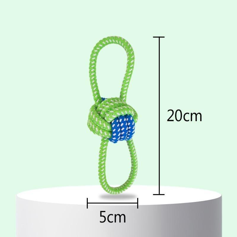 Nibble Pet Dog Toy Puppy Tooth Cleaning Rope Knot Dog Training Toys Resistant Dog Rope Toys Grinding Teeth Pet Cotton Rope
