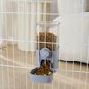 Automatischer Hängender Haustierkatzenfutterautomat und Wasserspender für Käfige, Schwerkraft-Automatisches Fütterungs- und Trinknapf-Set, Geeignet für die Aufzucht von Kaninchen, Katzen, Hunden