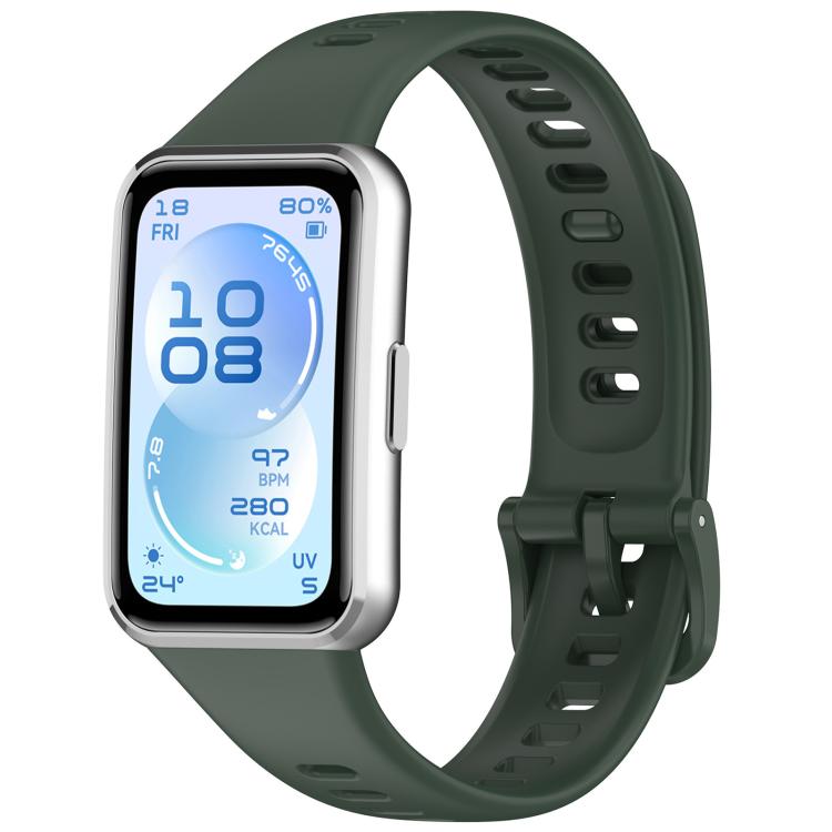 Smooth Solid‑Color Breathable Soft Silicone Replacement Watch Band Strap For Huawei Band 11 Pro / 11