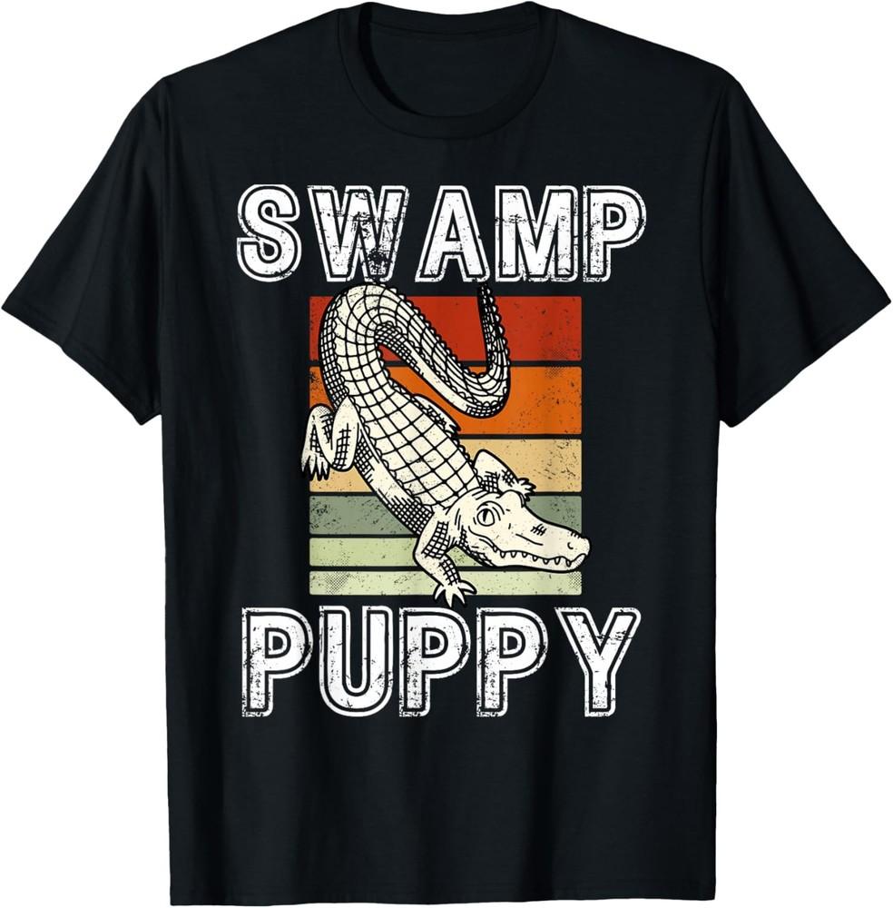 Болотный Щенок Милый Забавный Саркастичный Аллигатор Крокодил Футболка Унисекс Футболка M