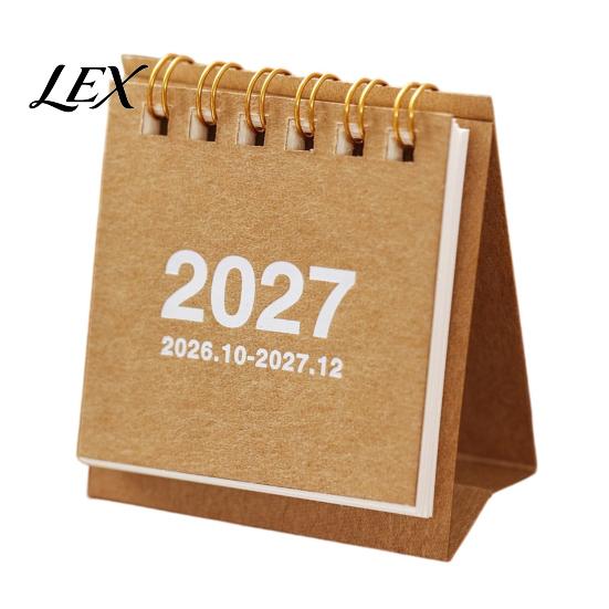 Cadou Practic pentru Studenți Profesioniști Mini Calendar de Birou 2026-2027, Oct 2026 până la Dec 2027 Vertical Pliabil Mic Planificator Lunar cu Gros