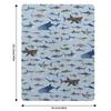 SHARKS poster-light blue Throw Blanket Summer Cool Breathable Blanket for Sleeping