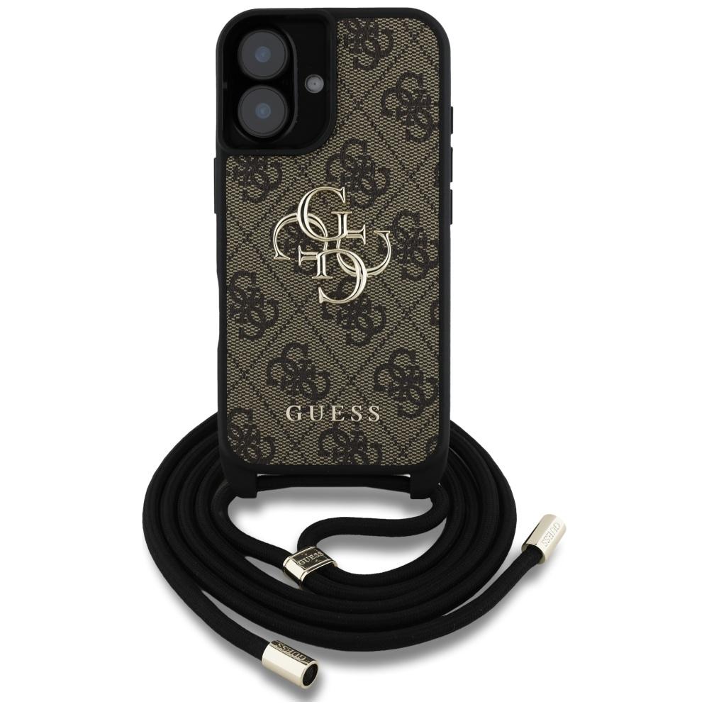 Etui do iPhone 16 Plus Guess 4G Crossbody Brązowe