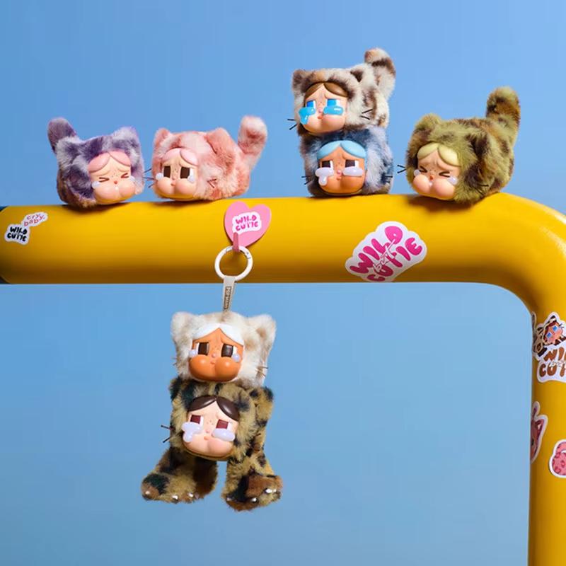 1 Piece Action Figure Keychain Crybaby Wild But Cutie Series Vinyl Plush Pendant Bag Decoration Figurines Dolls Model Gift