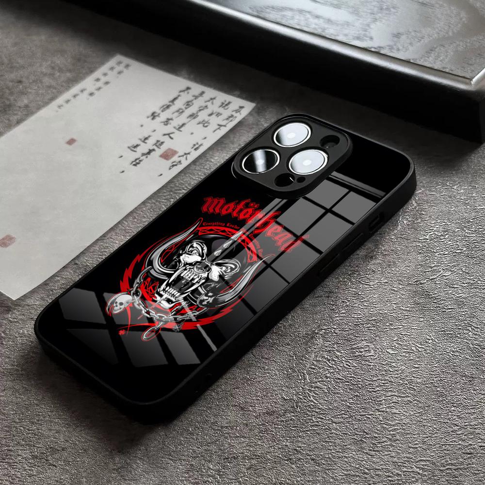 

Band M-Motorhead Phone Case For 17 Pro Max IPhone 16 Pro 15 12 11 13 Mini X XR XS 14 Plus SE Glass Cover iPhone 13 Pro