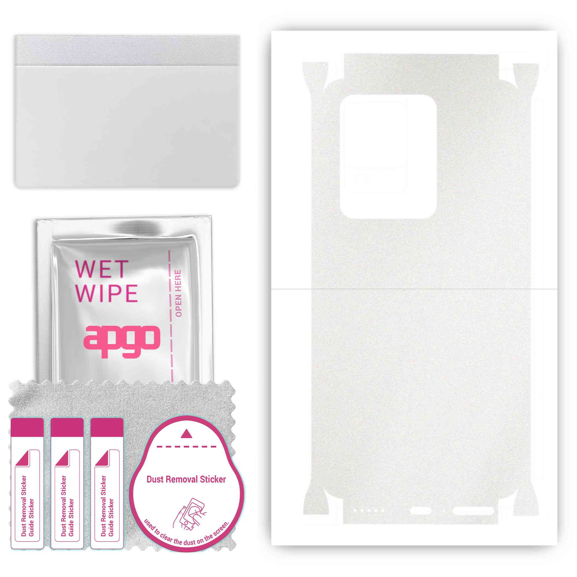 

apgo Protective Skin Sticker for the back+sides compatible with Vivo V25 Pro 5G, Full Wrap Film, Foil, Vinyl - Pattern Matte Transparent