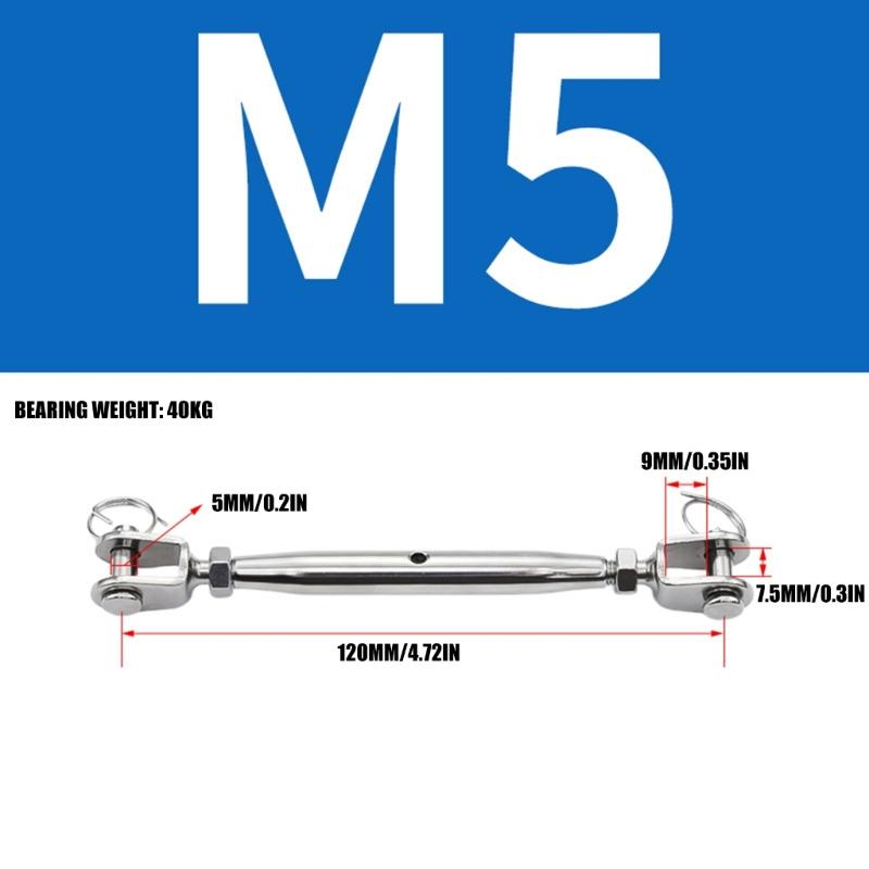 Heavy Duty Turnbuckles 304 Stainless Steel Closed Body Turnbuckles Long Last Performances for Professional Projects