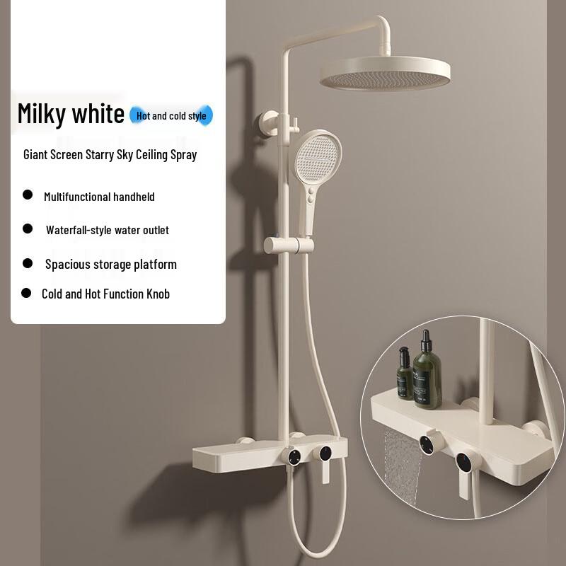 Xuan Yong Copper 3-Function Shower System with Storage Shelf