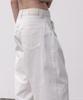 Dekkoloso Washed Cotton One-Pleat Wide Pants [White]