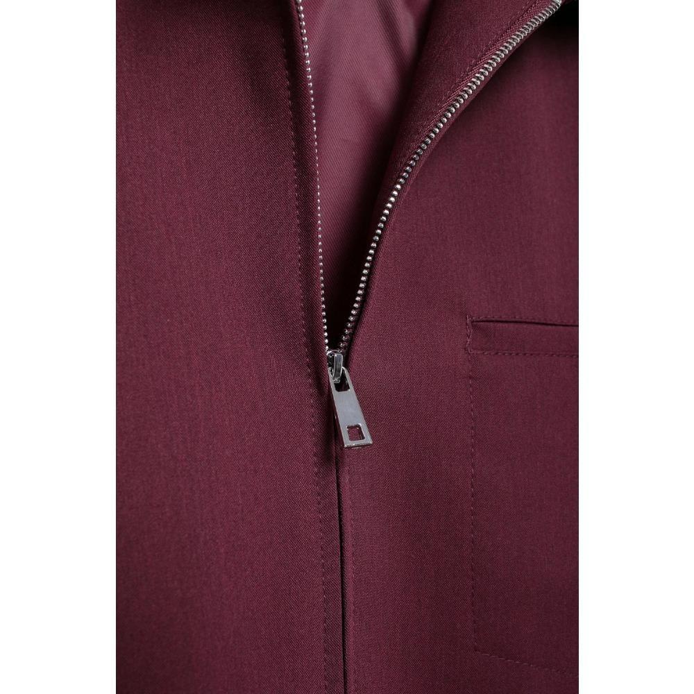 VAYLA Women Vintage Loose Lapel Jacket Burgundy Color Zipper Jacket New  Autumn Stylish Versatile Casual Jacket