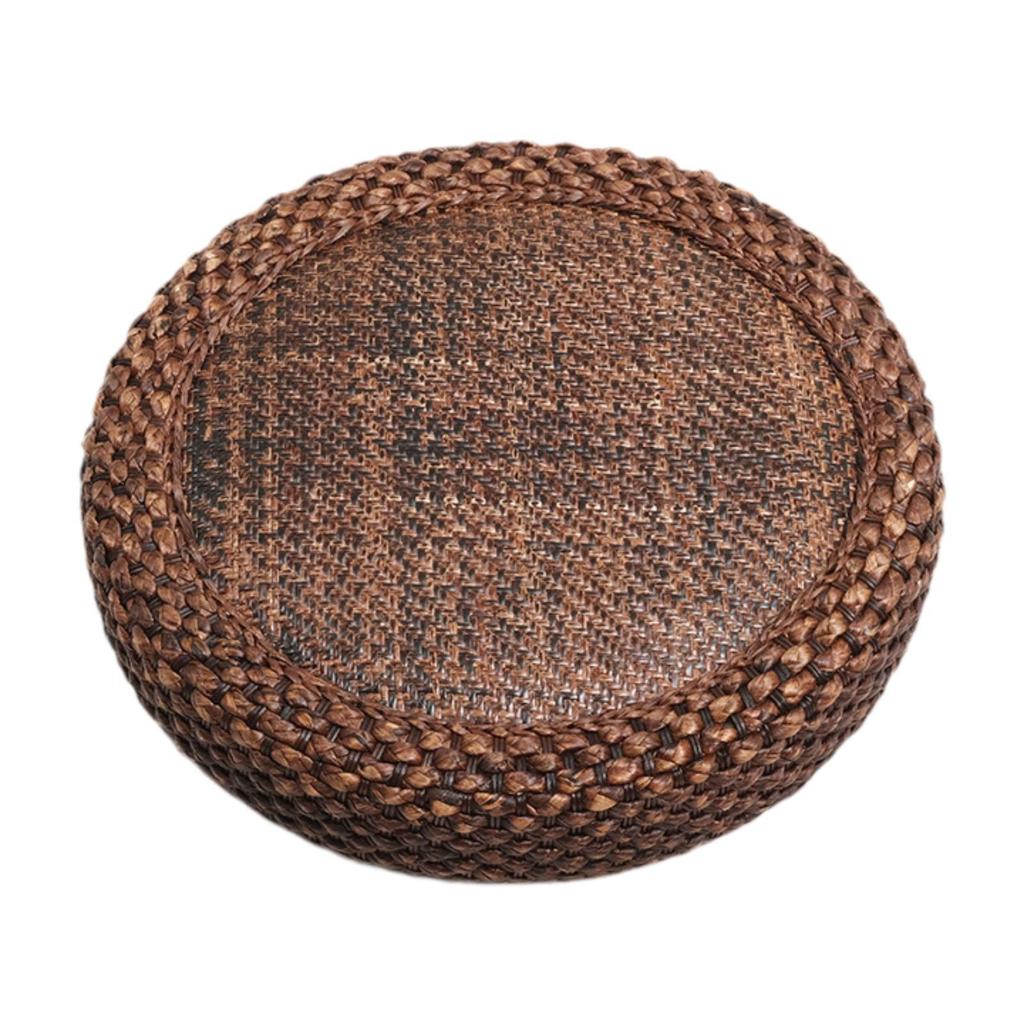 Tatami Floor Pillow Handmade Woven Meditation Cushion Sitting Pad Seating for Balcony Home Decor Office Tea House Indoor