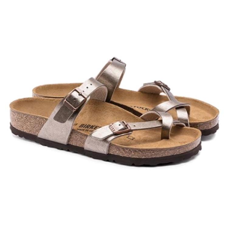 Birkenstock Mayari Pu Slide Slippers Women's Brown Narrow 1016409
