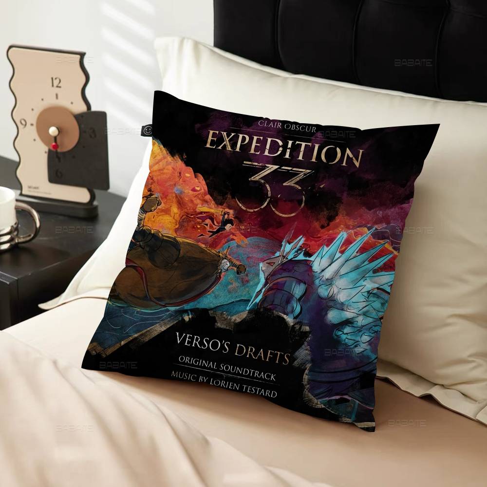 C-Clair-Obscur Expedition-33 Game Office Cushion Pillowcase Car Cushion Cover45X45CM Lumbar Pillowcase Sofa Pillowcover