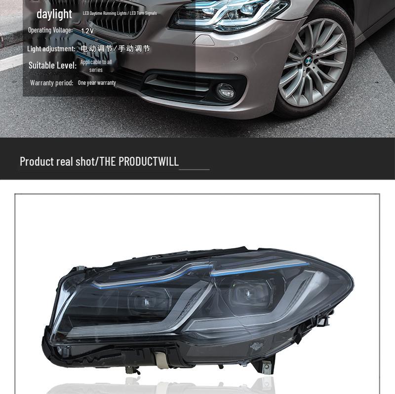 LED Headlight Assembly for BMW 5 Series F18 F10 (2011-2017) with Daytime Running Lights