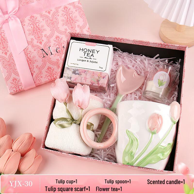 Tulip Ceramic Mug Gift Set YJX-30