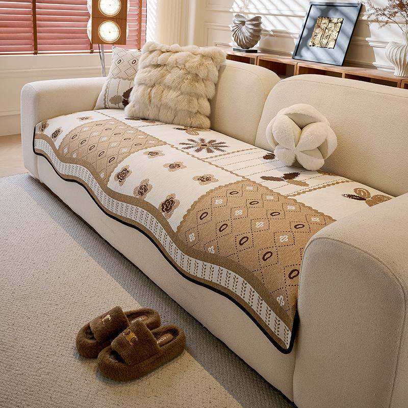 

Special-Shaped Sofa Cushion, High-End Sense, Universal Non-Slip Seat Cushion In All Seasons, New Straight Sofa Cover Cover Cover Cover Towel 90*90cm