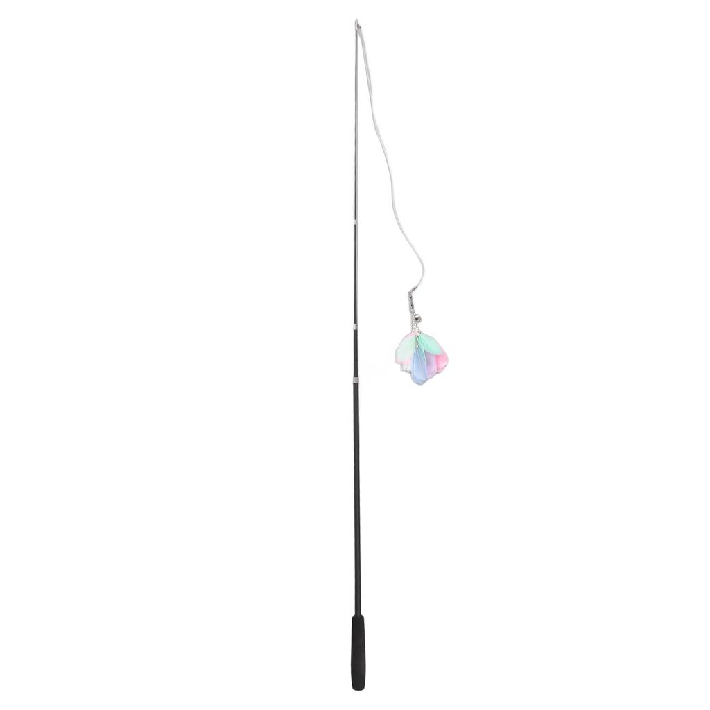 Funny Cat Stick Retractable Interactive Cat Feather Toy for Indoor Cats Kitten Play Exercise