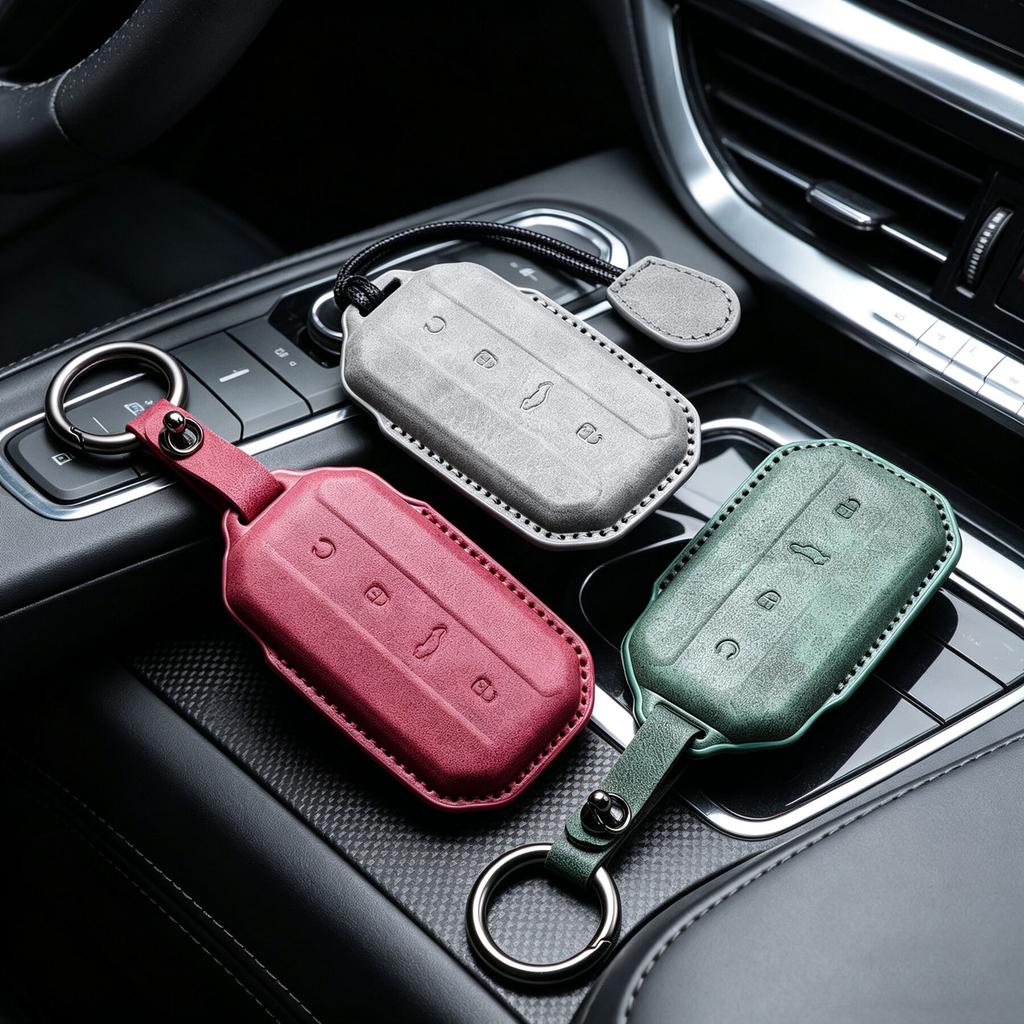 Leder Schlüsselanhänger Schlüsselabdeckung Hülle Für Chery Jaecoo J5 J7 2025 Gaco 5 Schlüsselhalter Halter Auto Zubehör