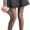 Floral Pattern Brown Fishnet Pantyhose Women Sexy Coffee Hollow Out Mesh Tights Y2K Lolita Nylon Transparent Lace Stockings