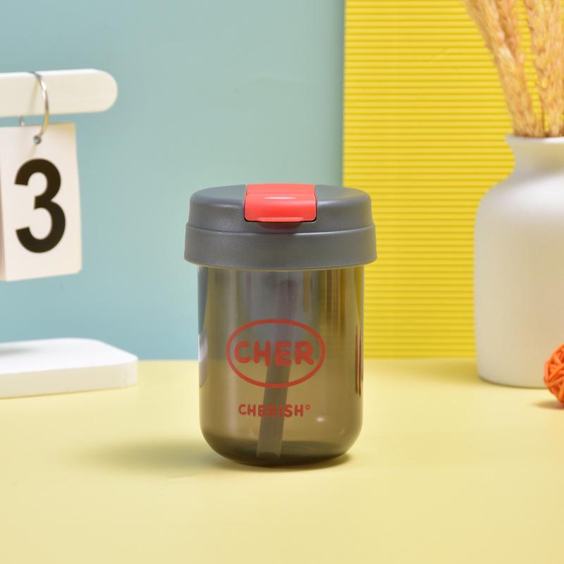 Cute Panda Portable Double Drink Cup with Straw - High Temperature Resistant