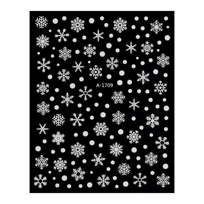 Autocolante de Crăciun 3D Laser Argint Ren & Fulg de Nea