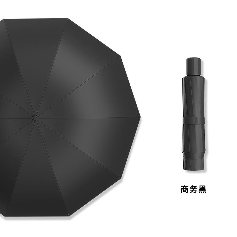 Reverse Large Umbrella Women's Enlarged Thickened Reinforced Weather and Rain Men's Double Sunscreen Folding Manual Parasol