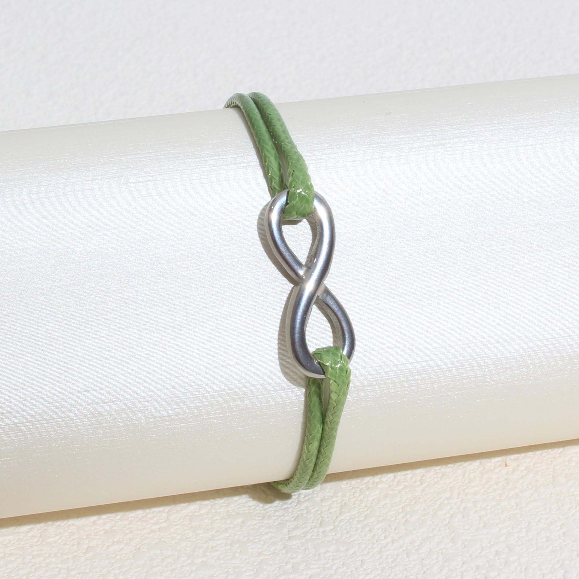 

Minimalist Infinity Symbol Wax Cord Bracelet Casual Fashion Accessory світло-зелений колір